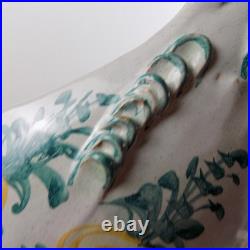 Vintage Bjorn Wiinblad Art Pottery Bird Bowl Yellow Flowers 16 Long Denmark MCM