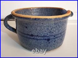 Vintage Blue JERRY BROWN Hamilton AL 8-94 Pottery Batter Bowl Perfect