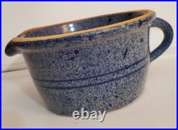Vintage Blue JERRY BROWN Hamilton AL 8-94 Pottery Batter Bowl Perfect