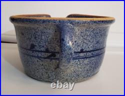 Vintage Blue JERRY BROWN Hamilton AL 8-94 Pottery Batter Bowl Perfect