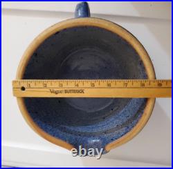 Vintage Blue JERRY BROWN Hamilton AL 8-94 Pottery Batter Bowl Perfect