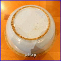 Vintage Blue Shoulder Bowl 12 D x 5 H Stoneware Pottery