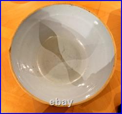 Vintage Blue Shoulder Bowl 12 D x 5 H Stoneware Pottery Vintage Blue Shoulder Bowl 12 D x 5 H Stoneware Pottery