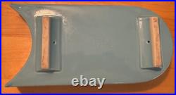 Vintage Blue White Striped Fin-Shaped Console Bowl Planter MCM Pottery Modern