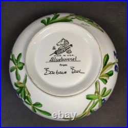 Vintage Boehm Bluebonnet Bowl 1989 Texas Floral Porcelain Gold Trim 8