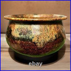 Vintage Boho Studio Pottery Stoneware Bowl 3x5.5