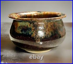 Vintage Boho Studio Pottery Stoneware Bowl 3x5.5