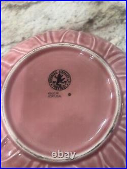 Vintage Bordallo Pinheiro Pink Cabbage Large Salad Serving Bowl 11.5