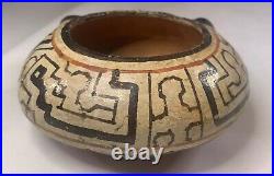 Vintage Bowl Shipibo Pottery Geometric Peru South American Amazon Region