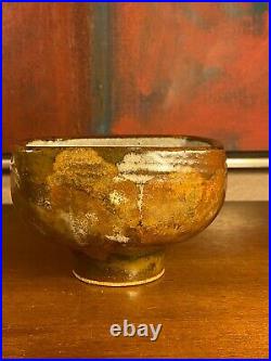 Vintage Brent Bennett Small Footed Bowl Abstract Glaze