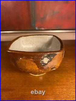 Vintage Brent Bennett Small Footed Bowl Abstract Glaze