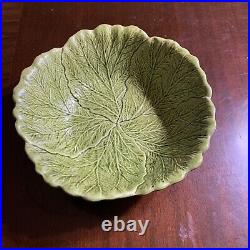 Vintage CAILF. USA Pottery Cabbage 13 In Bowl With 4-6 In Matching Bowls