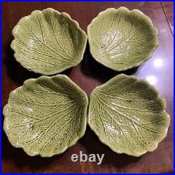 Vintage CAILF. USA Pottery Cabbage 13 In Bowl With 4-6 In Matching Bowls