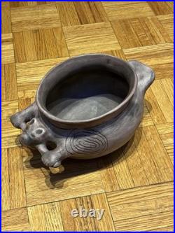 Vintage Cahokia Mounds Ceramic Beaver Effigy Bowl Pot SM 11 LARGE