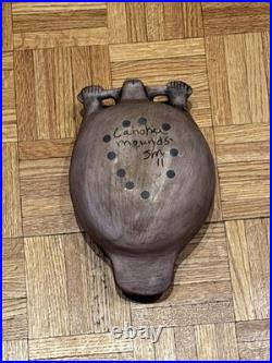 Vintage Cahokia Mounds Ceramic Beaver Effigy Bowl Pot SM 11 LARGE