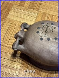 Vintage Cahokia Mounds Ceramic Beaver Effigy Bowl Pot SM 11 LARGE