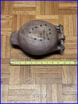 Vintage Cahokia Mounds Ceramic Beaver Effigy Bowl Pot SM 11 LARGE