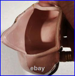 Vintage California Art Pottery Pink Koi Fish with Gold Trim