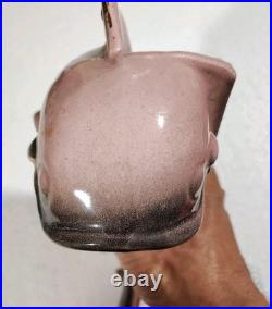 Vintage California Art Pottery Pink Koi Fish with Gold Trim