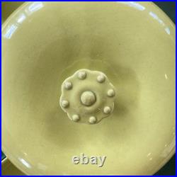 Vintage California Pottery Lazy Susan Serving Wm Frazier MCM Green Covered Bowl