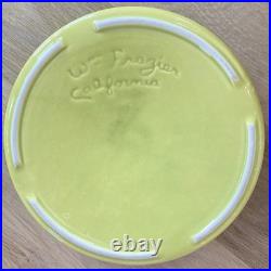 Vintage California Pottery Lazy Susan Serving Wm Frazier MCM Green Covered Bowl