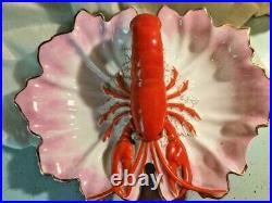 Vintage Carl Tielsch Porcelain Lobster German Divided Lobster Dish
