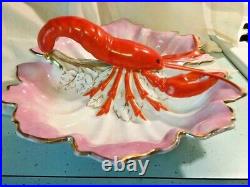 Vintage Carl Tielsch Porcelain Lobster German Divided Lobster Dish