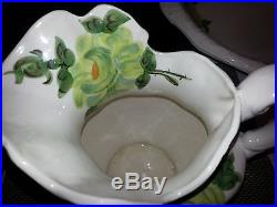 Vintage Cash Family Hand Painted Pitcher and Wash Bowl Rare 1945