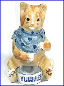Vintage Cat Bowl Feeder Louisville Stoneware Pottery