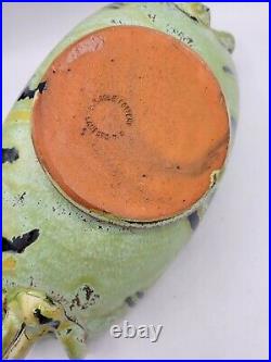 Vintage Ceramic A. R. Cole Pottery Serving Bowl Sandford NC Double Handled Signed