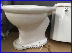 Vintage Ceramic White Kohler Complete Toilet Wall Mount Tank Lid Bowl 642-17E