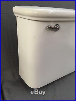 Vintage Ceramic White Standard Complete Toilet Wall Mount Tank Lid Bowl 574-17E