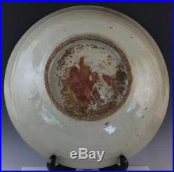 Vintage Chinese Export 14.5 LARGE Famille Verte Art Pottery Centerpiece Bowl