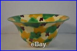 Vintage Chinese Sancai Glazed Pottery Bowl