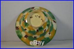 Vintage Chinese Sancai Glazed Pottery Bowl