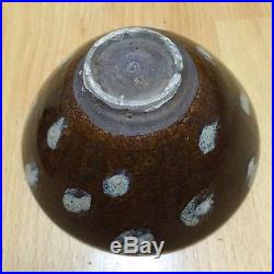 Vintage Chinese Tang Dynasty Tenmoku Glazed Pottery Tea Bowls Phoenix Replica