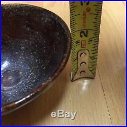 Vintage Chinese Tang Dynasty Tenmoku Glazed Pottery Tea Bowls Phoenix Replica