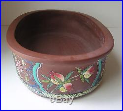 Vintage Chinese Yixing Pottery Narcissus Pot Planter Bowl