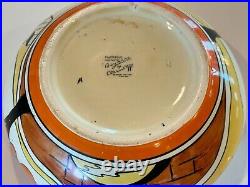 Vintage Clarice Cliff Newport Pottery House & Bridge Bizarre Fantasque Low Bowl