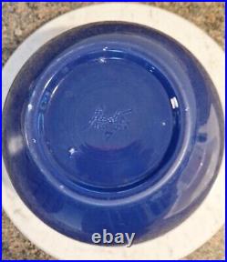Vintage Cobalt Blue fiestaware nesting bowl #7 original with bottom rings