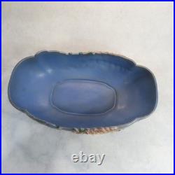 Vintage, Collectible Blue Roseville Foxglove Console Bowl 15 Wide