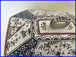 Vintage Conimbriga Portugal Hand Painted Large Covered Tureen withUnderplate