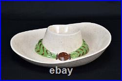 Vintage Cowboy Hat Sombrero Chip & Dip Bowl Serving Dish Server