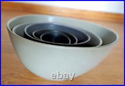 Vintage Crate And Barrel Ceramic Nesting Bowls Set Of 5 Rare