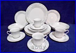 Vintage Crown Ming China Dinnerware Service for 4 Rose Point 20 Piece Set