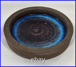 Vintage Danish Fritte Glaze Bowl by Richard Manz for Knabstrup MCM Art Pottery