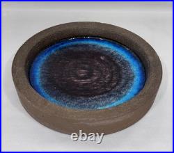 Vintage Danish Fritte Glaze Bowl by Richard Manz for Knabstrup MCM Art Pottery
