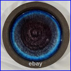 Vintage Danish Fritte Glaze Bowl by Richard Manz for Knabstrup MCM Art Pottery
