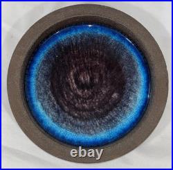Vintage Danish Fritte Glaze Bowl by Richard Manz for Knabstrup MCM Art Pottery