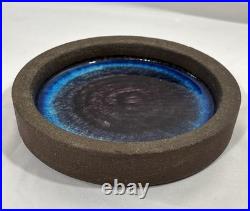 Vintage Danish Fritte Glaze Bowl by Richard Manz for Knabstrup MCM Art Pottery